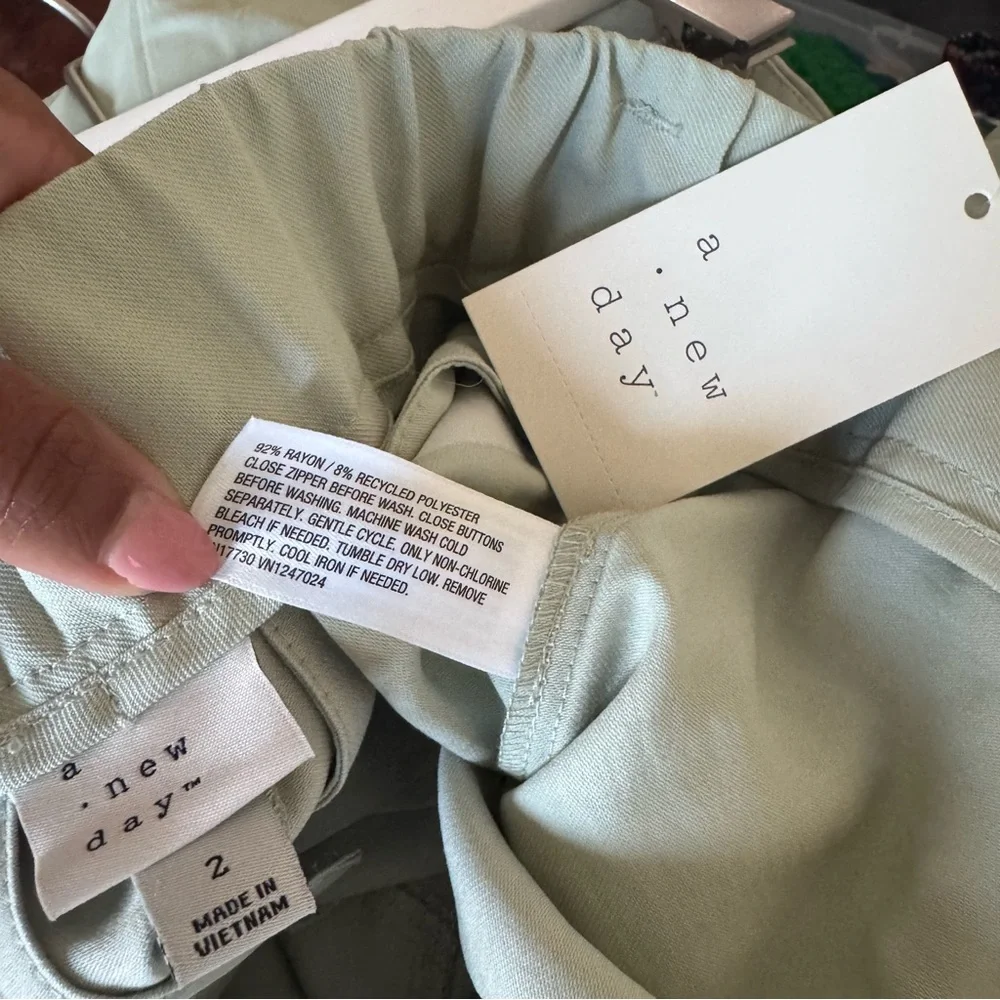 A New Day Sage Green Vest and Shorts Set - Picture 8 of 8